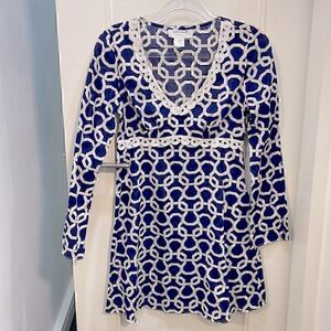 Skirtin Around Dress Navy Long Sleeve Size 4